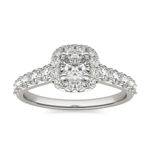 Cushion Allure Halo Engagement Ring image, 