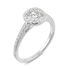 Cushion Adora Halo Engagement Ring image, 