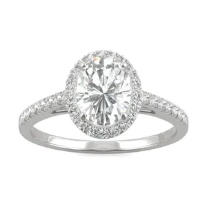 Oval Adora Halo Engagement Ring image, 