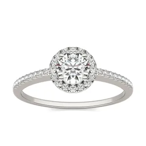 Round Brilliant Eden Halo Engagement Ring image, 