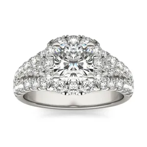 Cushion Signature Pavé Accented Halo image, 