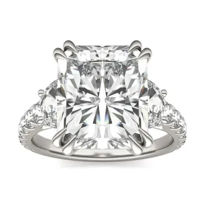 Radiant Solstice Accented Three-Stone Exotic Engagement Ring image, 