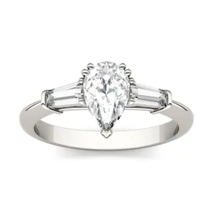 Pear Isolde Three-Stone image, 
