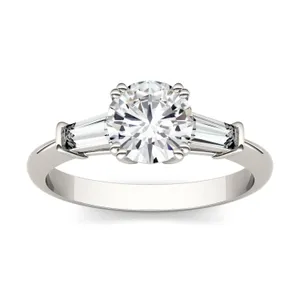 Round Hearts & Arrows Isolde Three-Stone image, 