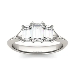 Emerald Trio Classic Engagement Ring image, 