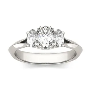 Oval Trio Classic Engagement Ring image, 