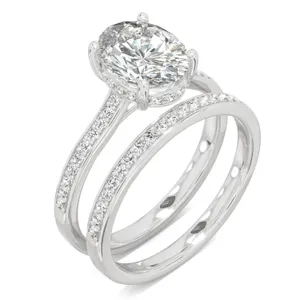 Oval Eternal Side-Stone Bridal Set image, 