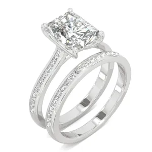 Radiant Channel Set Cathedral Bridal Set image, 