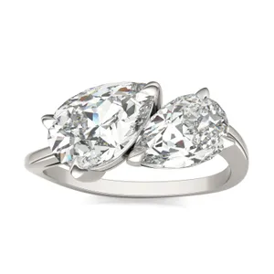 Asymmetrical Perfect Pear Engagement Ring image, 