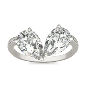 Perfect Pear Toi et Moi Engagement Ring image, 