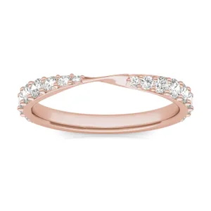 Mobius Accented Curved Wedding Ring image, 