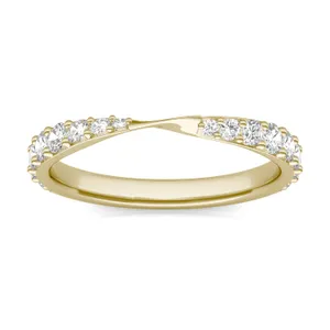 Mobius Accented Curved Wedding Ring image, 