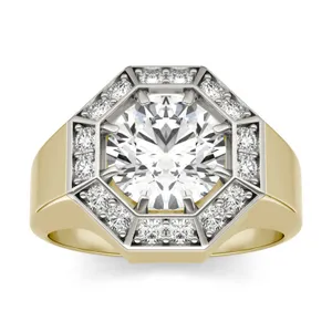 Round Brilliant Zeus Halo Ring image, 