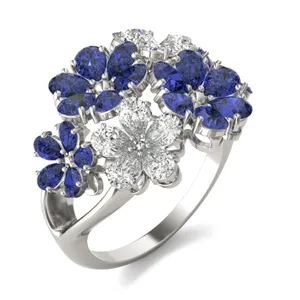 Viola Sapphire Cluster Ring image, 