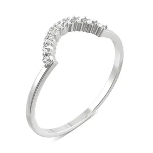 Petite Crescent Curved Wedding Ring image, 