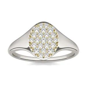 Signature Oval Cluster Signet Ring image, 