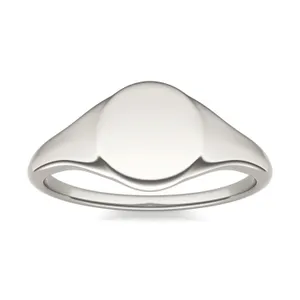 Signature Round Initial Signet Ring image, 