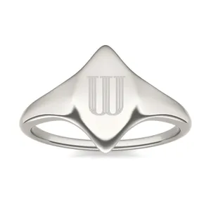 Signature Marquise Initial Signet Ring image, 