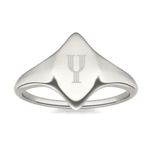 Signature Marquise Initial Signet Ring image, 