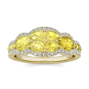 Fancy Yellow Portia Ring image, 