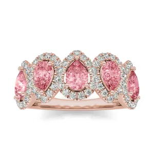 Fancy Pink Freya Five-Stone Ring image, 
