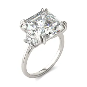 Asscher Solstice Three-Stone Exotic Engagement Ring image, 