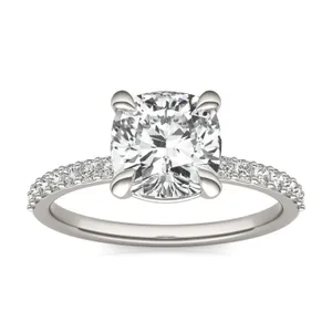 Cushion Custom Martini 1/2 Eternity Engagement Ring image, 