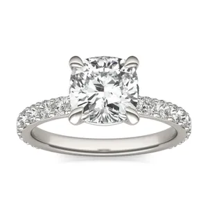 Cushion Custom Martini Bold 3/4 Eternity Engagement Ring image, 
