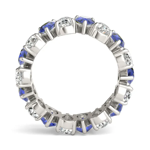 Pear Alternating Sapphire Eternity Band