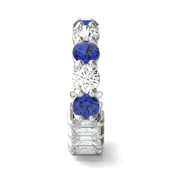 Alternating Sapphire Paradox Eternity Band Wedding Ring