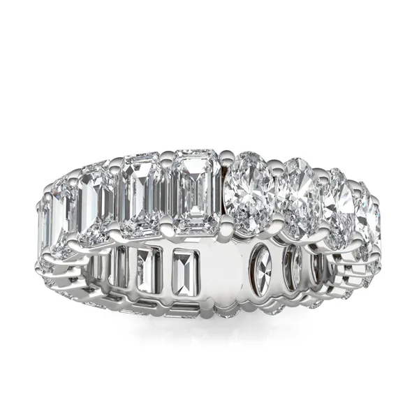 Oval And Emerald Paradox Eternity Band