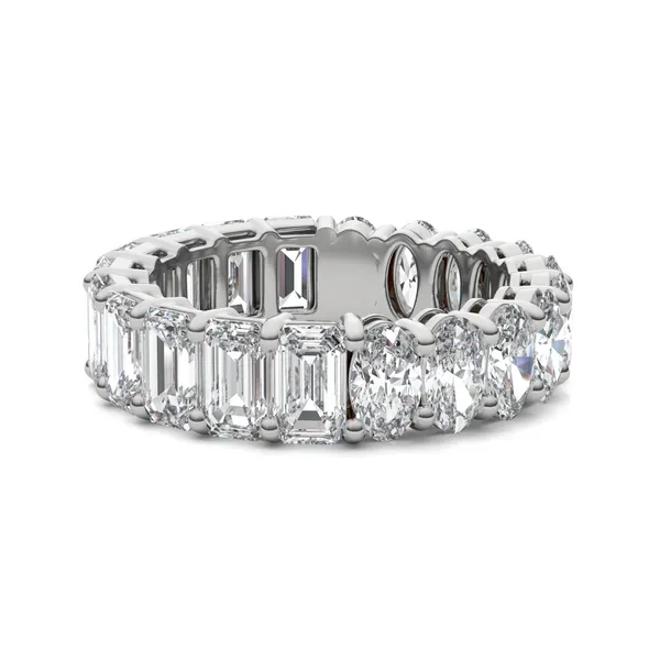 Oval And Emerald Paradox Eternity Band