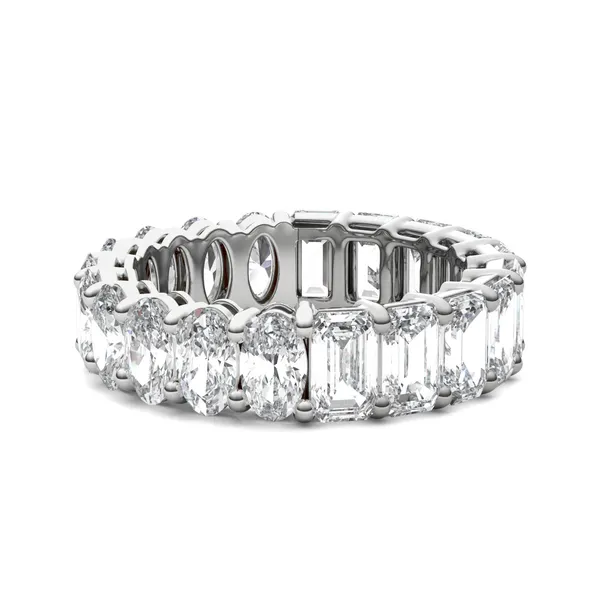 Oval And Emerald Paradox Eternity Band