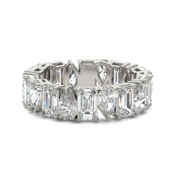 Pear and Emerald Waltz Eternity Band
