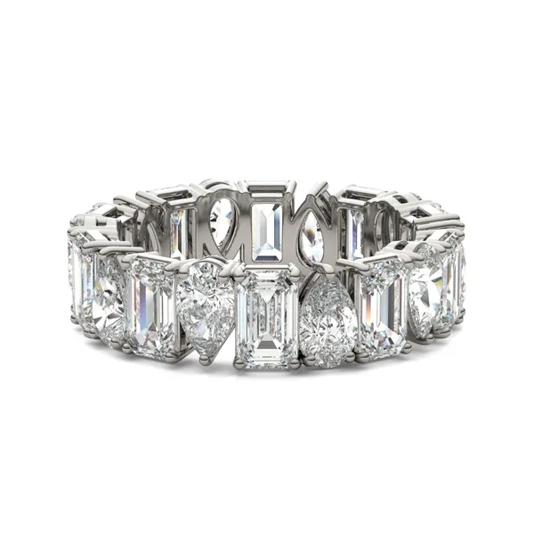 Pear and Emerald Waltz Eternity Band