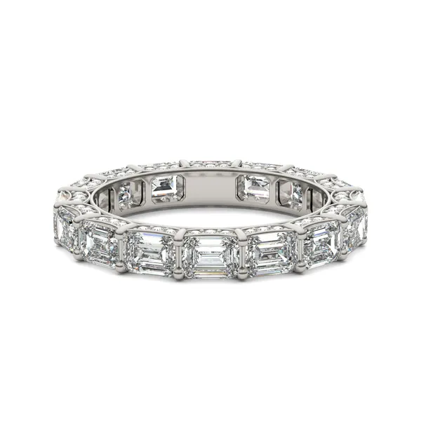 East-West Pavé Basket Eternity Band