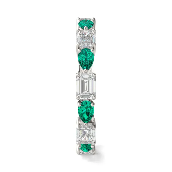 Piper Alternating Emerald Eternity Band