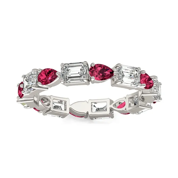 Piper Alternating Ruby Eternity Band