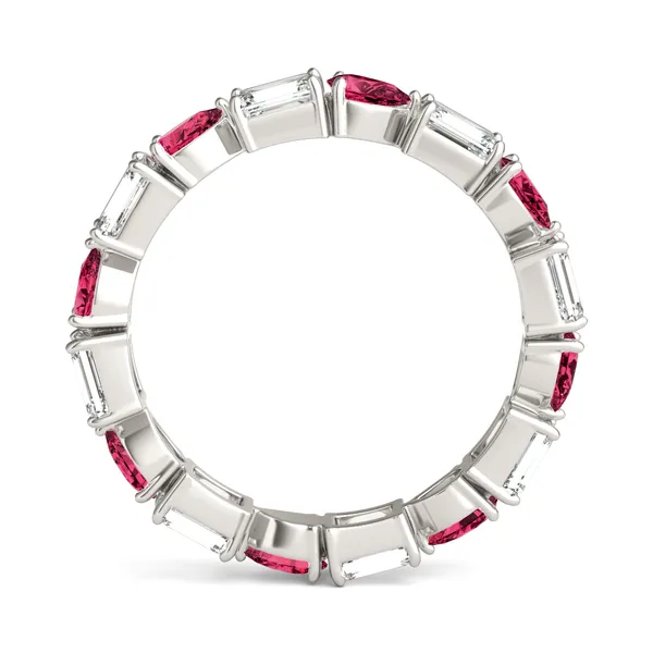 Piper Alternating Ruby Eternity Band