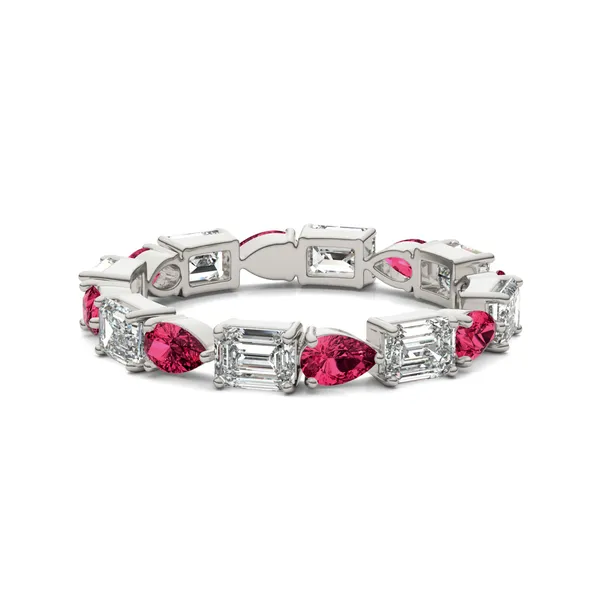 Piper Alternating Ruby Eternity Band