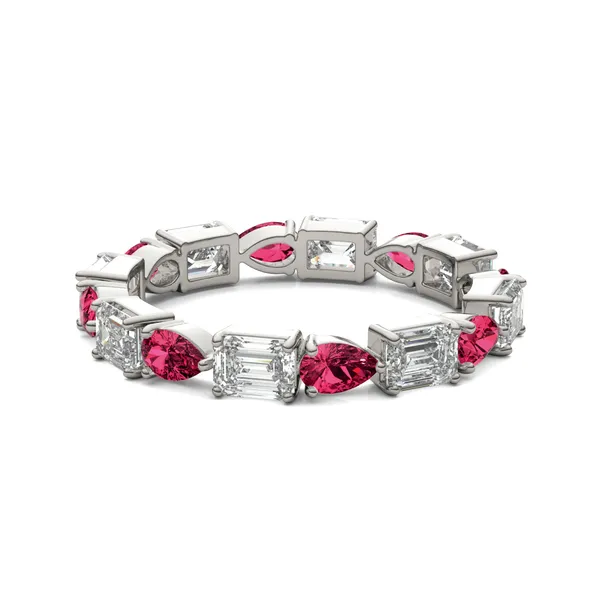 Piper Alternating Ruby Eternity Band