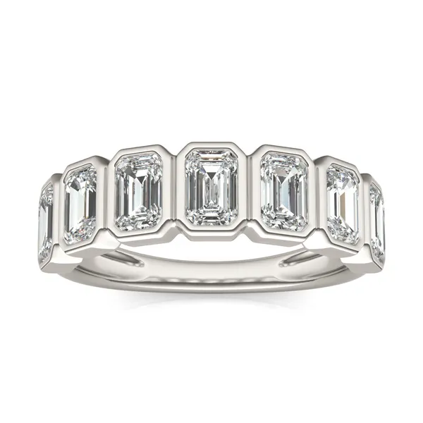 Emerald Bezel Anniversary Band