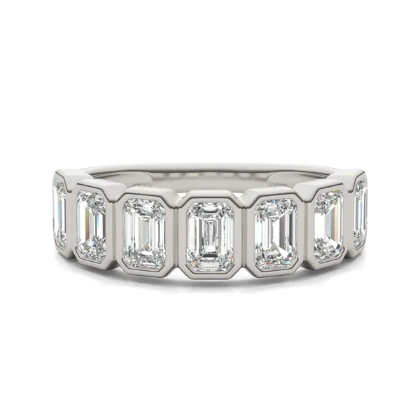 Emerald Bezel Anniversary Band