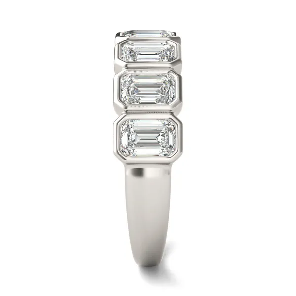 Emerald Bezel Anniversary Band
