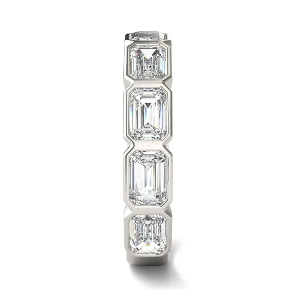 Emerald East-West Bezel Anniversary Band