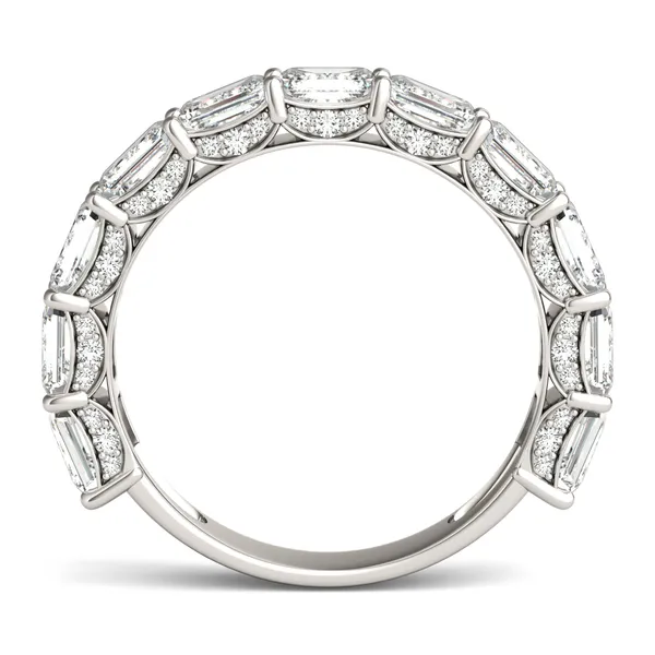 East-West Pavé Basket Anniversary Band