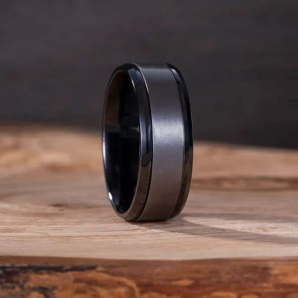Shadowline Matte Wedding Ring 8mm