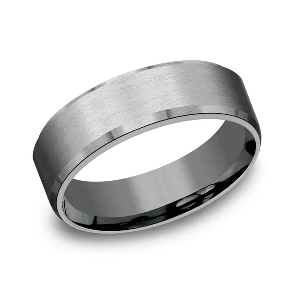 Tapered Edge Flat Polish Wedding Ring 7mm