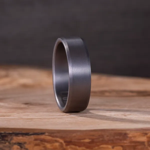 Tapered Edge Flat Polish Wedding Ring 7mm