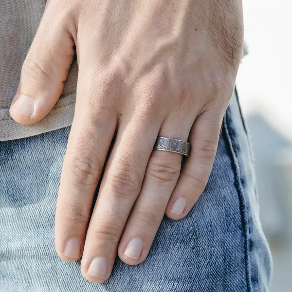 Interstellar Edge Wedding Ring 6.5mm